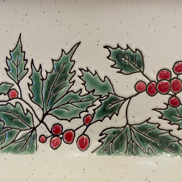 Blue Sky Clayworks Cedar Mountain Serving Platter 10x5 Ceramic Holiday NEW - Picture 3 of 10